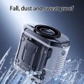 Hands-Free Wearable Waist Mounted Fan Powerful LED Display Mini Electric Fan Portable Rechargeable Hanging Neck Fan Hiking. 