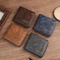 Zippered Men'S Wallet Convenient Fashion Multi-Card Holder Classic Retro Coin Purse for Fashion Use Gift For Men Travel. 