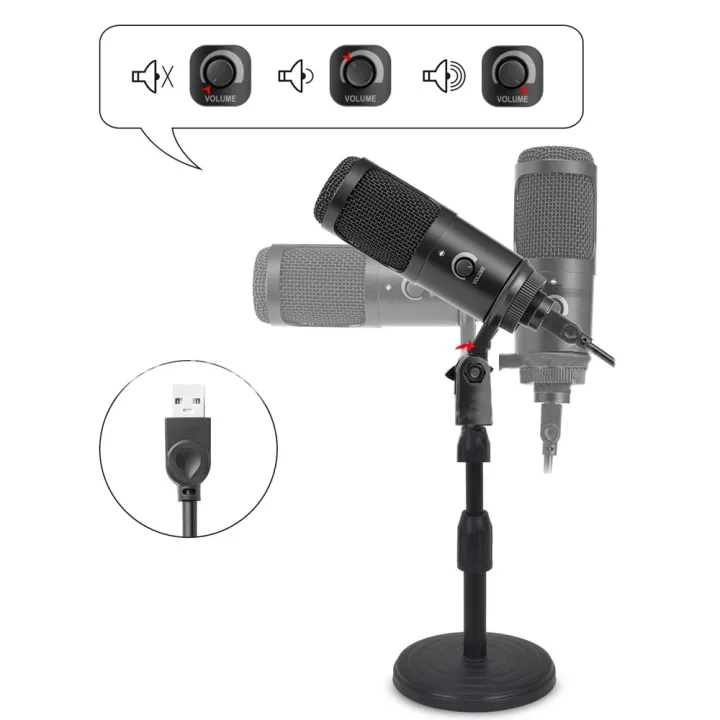 USB%20Microphone%20Plug%20and%20Play%20LED%20Indicator%20Volume%20Adjustment%20Professional%20Studio%20Microphone%20for%20PC%20Laptop%20-%20Image%206