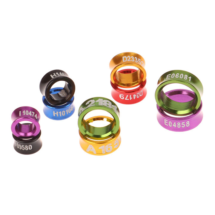 Bird Rings Raptors 10Pcs Aluminum Parrot Leg Rings Pigeon Foot Rings Bird Parrot Feeding ...