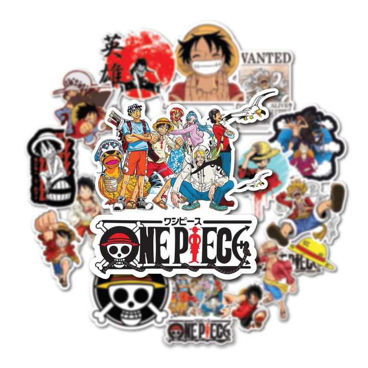Luffy One Piece 15pcs Laminated Sticker Pack For Mobile & Laptop