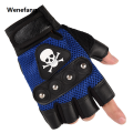 Wenefang Fingerless Male Antiskid Sunscreen Breathable Wear-resistant Riding Gloves, Fishing Climbing Outdoor Sports Bike Gloves for Men. 
