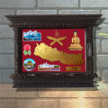 Nepal Map Wooden Handmade Frame. 
