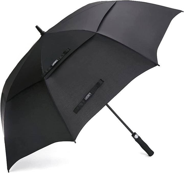 Large Golf Umbrella Windproof Extra Large, Automatic Open Double Canopy Vented Oversized Adult Umbrella for Rain and Wind