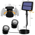 OUMERY Solar Pond Spotlights, LED Solar Underwater Lights with Dual Waterproof Submarine Landscape Spotlight Lighting A. 