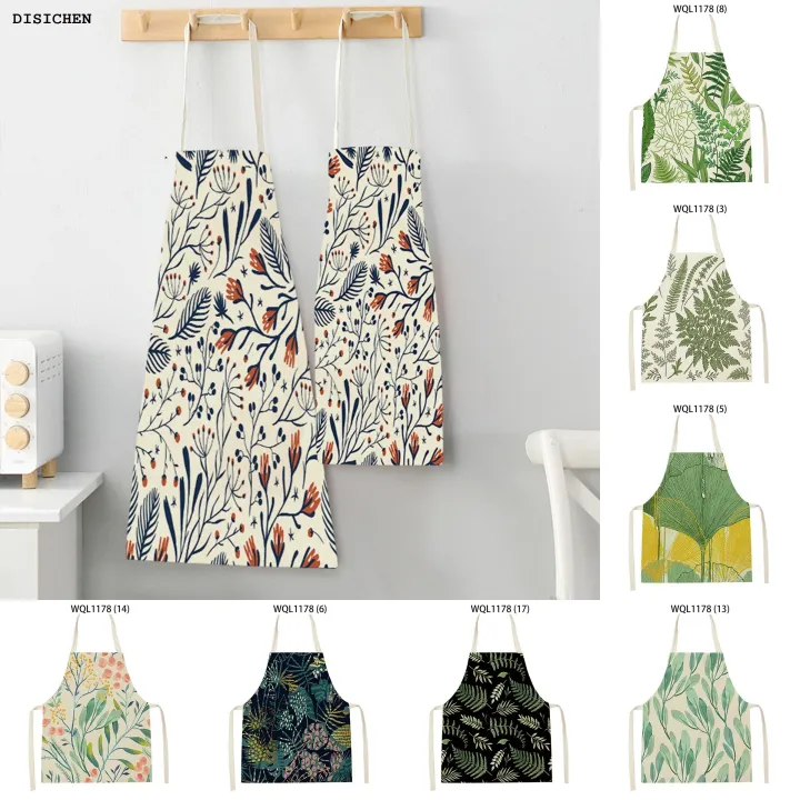 DISICHEN%20Luxury%201Pcs%20Tropical%20Jungle%20Printed%20Kitchen%20Apron%20Plant%20Green%20Leaves%20Kids%20Men%20Women%20Chef%20Cooking%20Aprons%20Waist%20Bib%20Cleaning%20Pinafores%20-%20Image%203