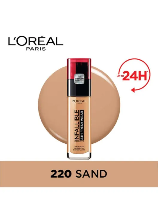 Loreal%20Paris%20-%20Infiaillible%2032h%20Fresh%20Wear%20Foundation%20-%20220:%20Sable%20-%20Image%205