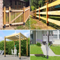 Post Base Protectors Guard for Wooden Mailbox Bracket, Protect Pavilion Deck Railing From Lawnmower. 