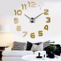 3D DIY Wall Clock | Black Colour | Home Decor - Size Customizable. 