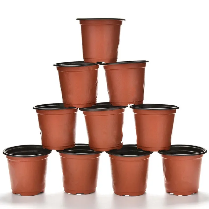 10%20Pcs%20Small%20Plastic%20Round%20Flower%20Pot%20Terracotta%20Nursery%20Planter%20Home%20Decor%20-%20Image%204