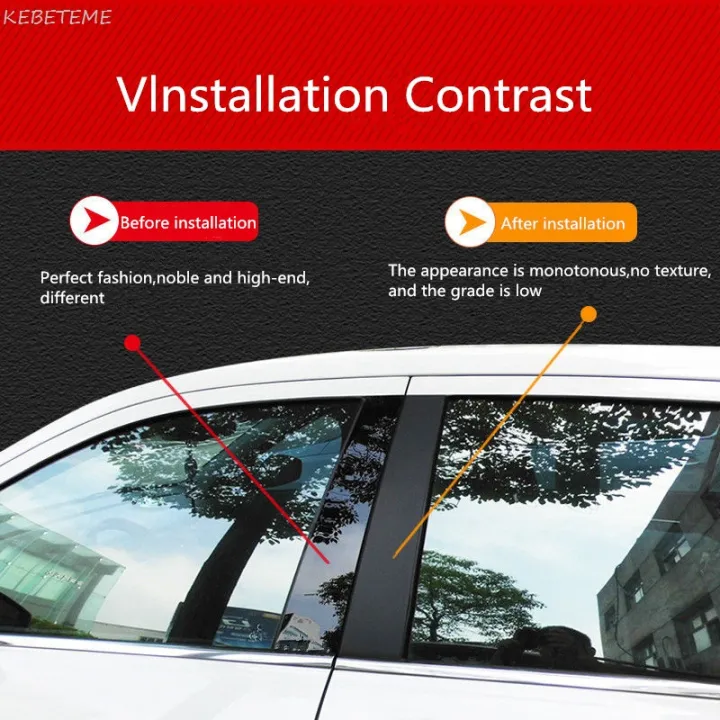 KEBETEME%20Applicable%20to%20Chery%20Jetour%20X70/plus/X90/X95%20Fuwin%202%20Antee%20Omoda%20modified%20special%20window%20trim%20PC%20black%20mirror%20pillar%20decoration%20-%20Image%203