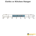 Cloth or Kitchen Hanger 8 hooks Stainless Steel. 