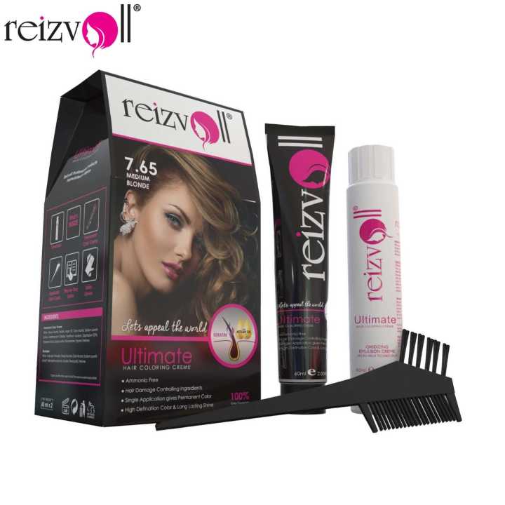 Reizvoll Ultimate Hair Coloring Creme - 7.65 Medium Blonde