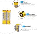 Alkaline Battery 12V 27A Battery For Alarm/Fan/Car Remote/ Door Bell/Toys- 5 PIECES (Non Rechargeable). 