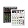 -A4 Professional Portable Digital Dj Console with USB Mixer Border Live Singing 4 Channel Audio Mixer White 1 PCS. 