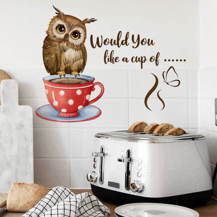 Creative%20Owl%20And%20Cup%20Wall%20Stickers%20Living%20Room%20Kitchen%20Decoration%20Mural%20Restaurant%20Beautify%20Home%20Decor%20Self-adhesive%20Wallpaper%20-%20Image%205