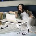 Comfortable Foldable and Portable Multi-Purpose Laptop Table Stand/Study Table/Bed Table/Ergonomic & Rounded Edges/Non-Slip Legs/Engineered Wood/Color. 