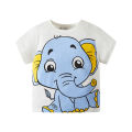 Summer children's clothing shirts, children's half-sleeved cartoon elephant pattern, boys' short-sleeved T baby cotton clothes, one piece of hair. 