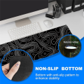 Desk Mat,Topographic Contour Extended Big Mouse Pad Computer Keyboard Mouse Mat with Non-Slip Base (31.5x11.8 In) C Easy to Use. 