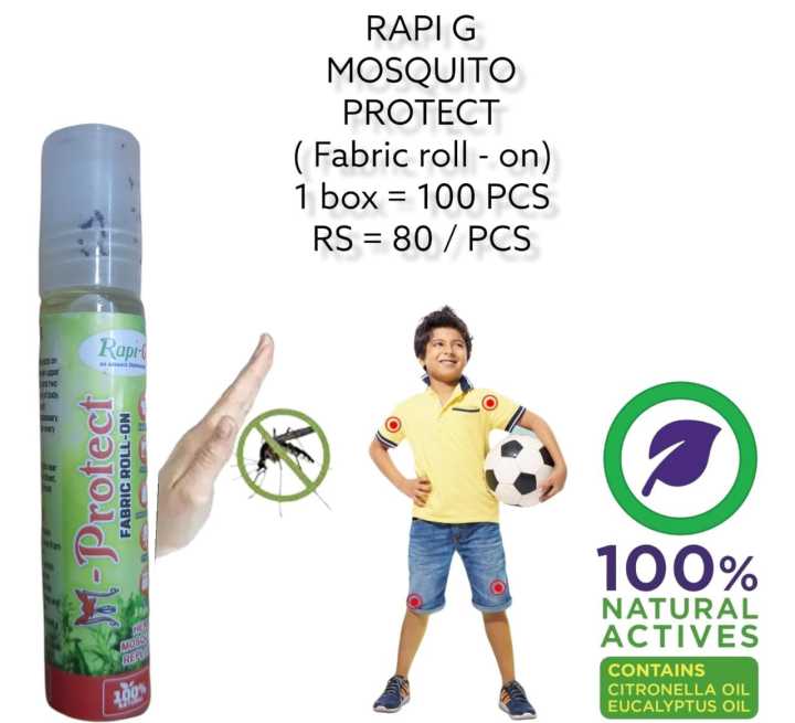 Anti Mosquito Repellant Fabric Roller 8 Hour Effect 30 ML Pack of 3