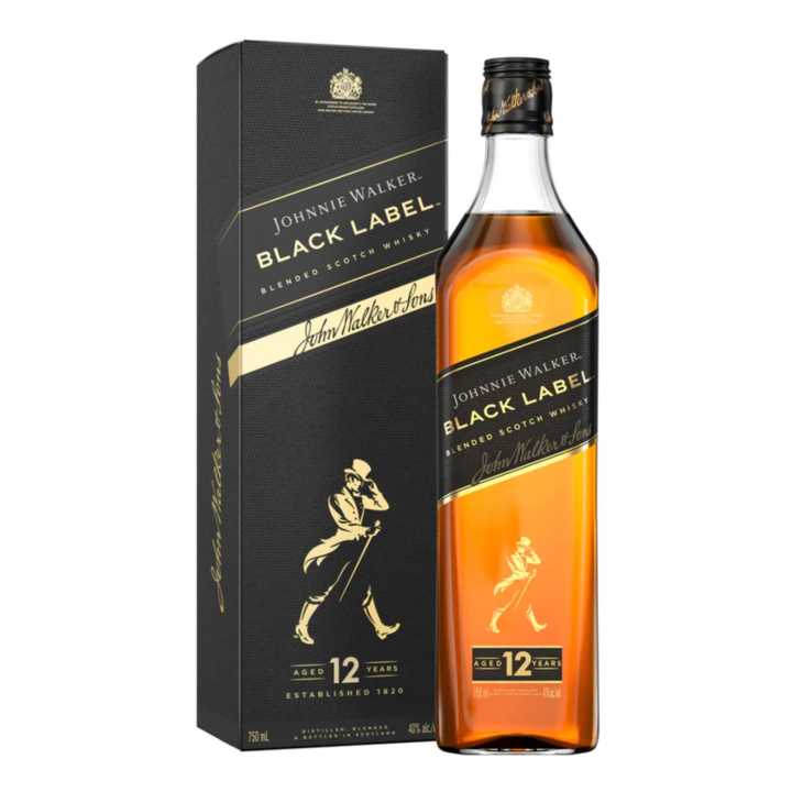 Johnnie Walker Black Label Blended Scotch Whisky - 750ml