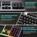 Computer Gaming Keyboard and Mouse Combo LED Lights Wired USB Working Keyboard Mouse Set. 