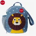 3 Sprouts Insulated Lunch Bag for Kids - Reusable Tote with Shoulder Strap, Handle and Pockets,Lion. 