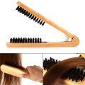 DISICHEN 1pcs Wooden Hairdressing Comb Double Brushes V Type Straight Hair Brush Anti-static Hair Straightener Tool Hairbrushes Profesional. 