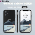Jizetin for Realme 9 Pro / OnePlus Nord CE 2 Lite 5G Back Cover Mountain Multicolor Square Soft Liquid Silicone Phone Case. 