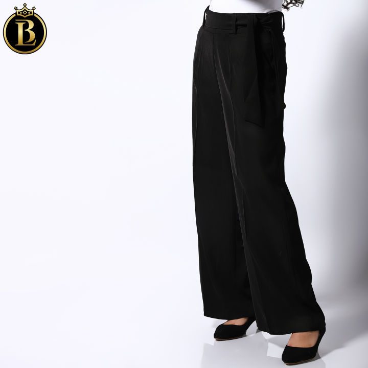 Boss%20Lady%20Black%20High-Rise%20Straight%20Fit%20Formal%20Pant%20With%20Ribbon%20-%20Image%202