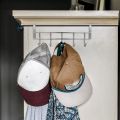 Over the Door 5 Hooks Home Bathroom Organizer Rack Clothes Coat Hat Towel Hanger Stainless Steel Good Load-Bearing. 