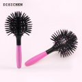 DISICHEN Luxury Women Curl Comb Heat-Resistant 3D 360 Degree Hair Styling Plastic Head Massage Spherical Brush For Salon. 