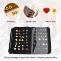 NAMUNY Enamel Pin Display Bag Pin Transaction Book, 12 Page Collectible Pins Board Storage Organization Box Suitable for Sizes. 