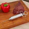fasdaga 2x Meat Injector Syringe, 2-Oz Marinade Flavor Injector 304 Stainless Steel with 6 Professional Needles. 