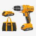 INGCO 12V Cordless Drill 25Nm With 2Pcs Battery Torque Settings:15+1 Mechanical 2-Speed Gear With 2Pcs Battery Pack With 1Pc 2Integrated Work Light Led Battery Power Indicator With 1Pcs. 