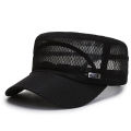 Spring and Summer new mesh flat hat men's casual breathable sun hat military hat outdoor sun hat mesh hat women. 