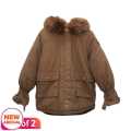 Brown Fur Jacket For Women Set Of 2. 