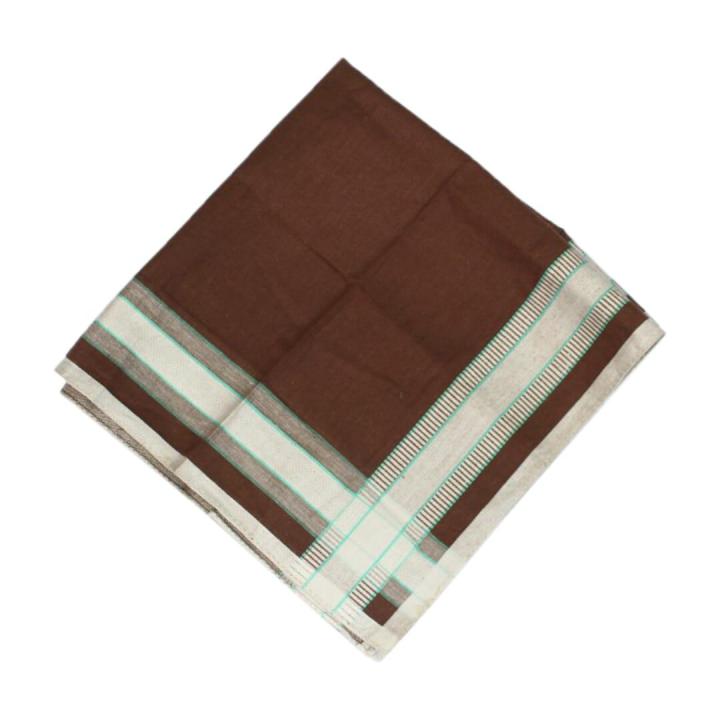 Brown Solid Handkerchief