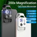 200X Magnification Microscope Lens NO Mobile LED black. 