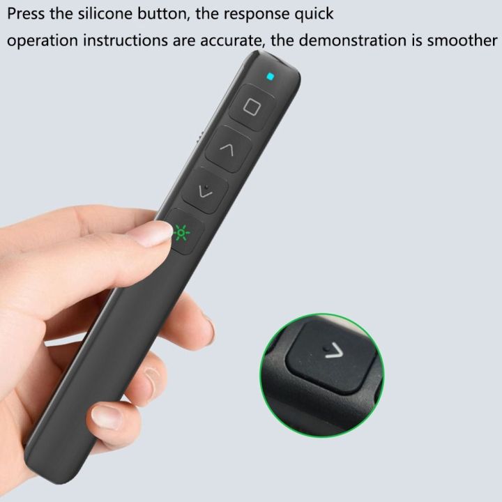 Durable%20Red%20Light%20Wireless%20Presentation%20Clicker%20Rechargeable%202.4GHz%20Presenter%20Remote%20Controller%20USB%20Receiver%20/Bluetooth%20Hyperlink%20PPT%20Slide%20Laser%20Pointer%20Classroom%20-%20Image%203