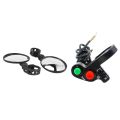 FORIDE Scooter Rearview Mirror for M365 M365 Pro with Electric Bike Scooter Horn Turn Signals On/Off Button Switch. 