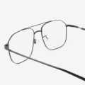 Square Double Bar Shape MetalFrame Normal  Glasses For Unisex. 
