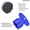 WeihonghunfeiHigh Quality 1.2GPM Faucet Replacement Part Insert Filter, Restrictor Aerator, 8 Pack(Blue+Black) 18.5mm 16.5mm. 