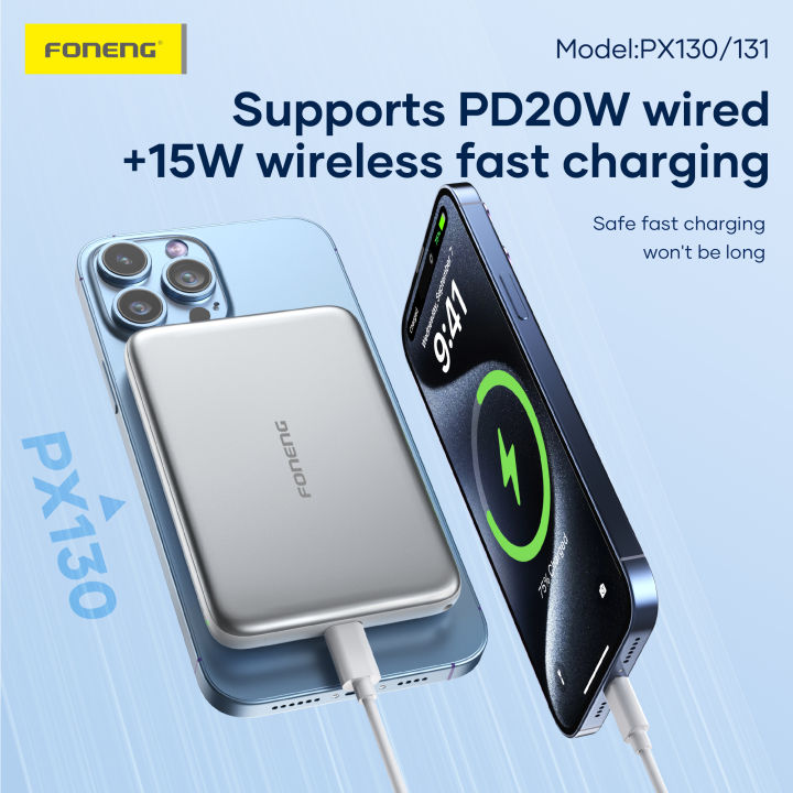 Foneng%20Powerbank%2010000mah%20powerbank%20%7C%20%20Ultra%20thin%20Magsafe%20Powerbank%20%7C%2022.5W%20Fast%20Charging%20Powerbank%20%7C15W%20Wireless%20Charging%20%7C%20PD%20charging%20%7C%203C%20Certified%20%7C%20Slim%20portable%20%7C1%20year%20warranty%20%7C%20PX131%20-%20Image%203
