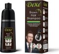 Dexe Brown Hair Shampoo 400 ML - Natural Herbal Formula - Long-Lasting Fast Acting Dye - Easy & Safe to Use. 