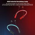 Wireless Bluetooth Headphones Neckband Suitable for Gaming Series Earphones RGB Light Headset. 