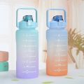 1Pcs 2L Motivational Sports Water Bottles With Times To Drink Removable Strainer Straw Sipper Leakproof. 