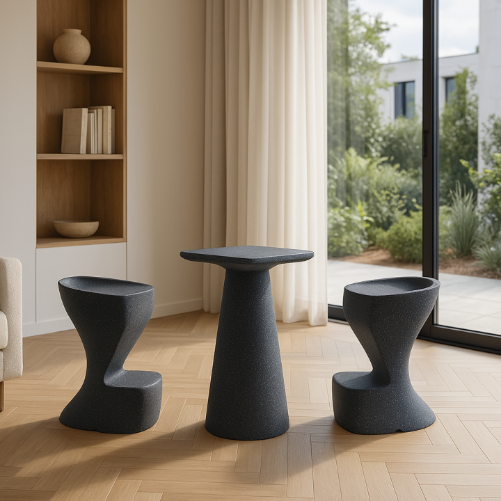 FRP Furniture Set of 1 Table + 2 Chairs TALL (Indoor + Outdoor) | Daraz ...