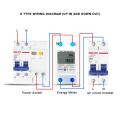 Single Phase DIN-Rail Energy Meter 5-60A 220V 50Hz Electronic KWh Meter/Sub meter with LCD Digital Display. 