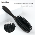 Sutuiying 1Pcs New Black Professional Fade Brush Barber Beard Neck Sweeping 【2025 Version】 Brush Comb Haircut Accessories Cleaning Brush For Men. 
